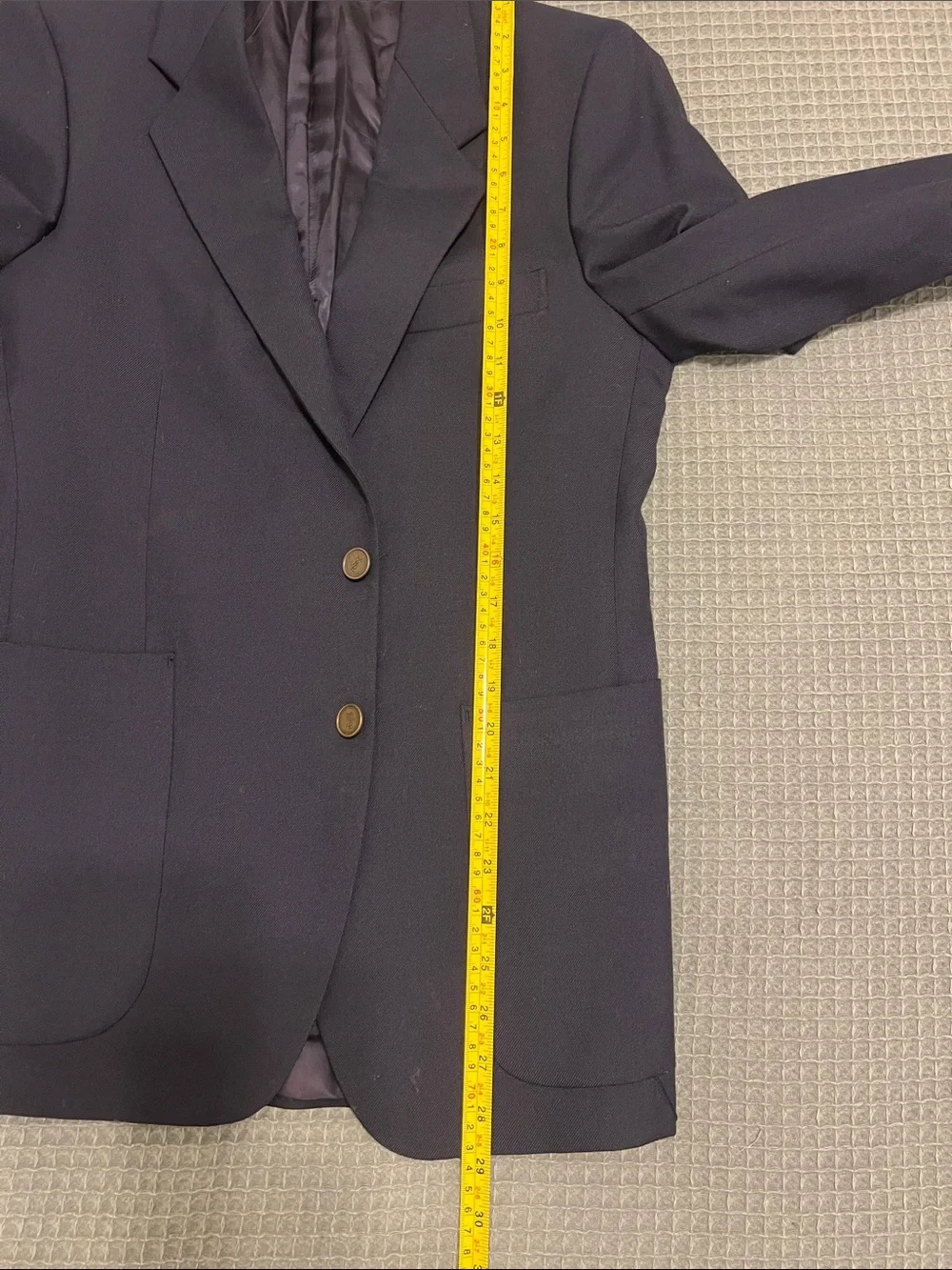 Yves Saint Laurent Dark Navy Two-Button Blazer Vintage